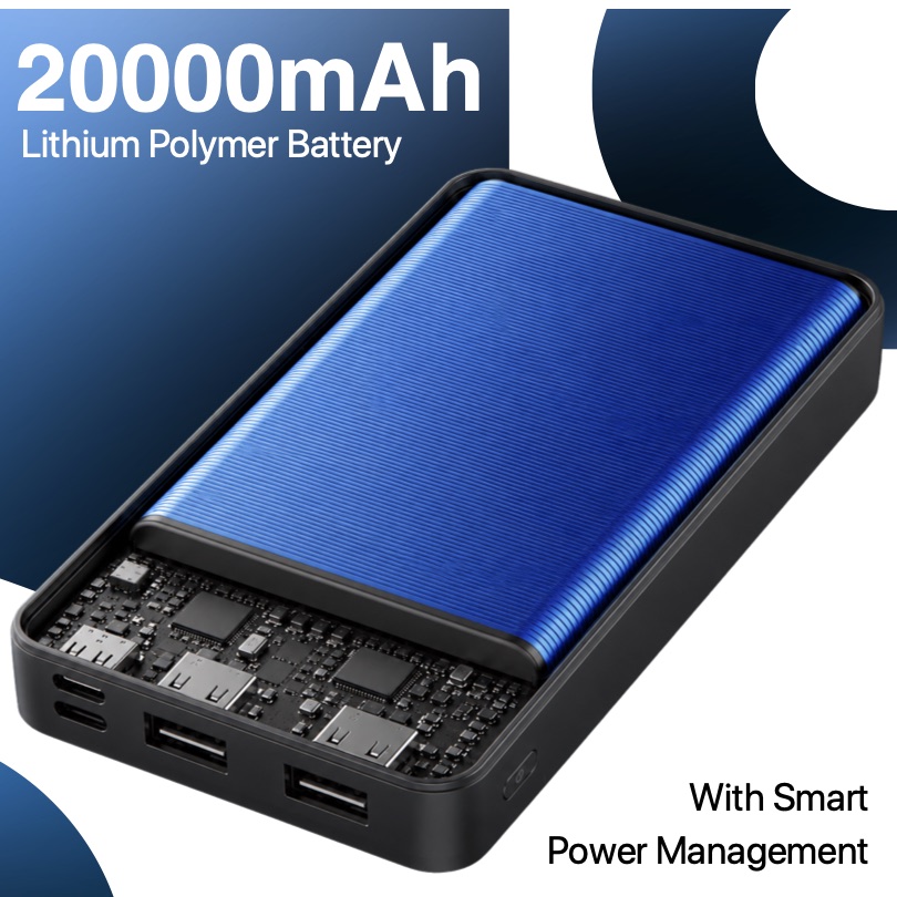 Cutaway of the Parxen 20000 showing its lithium polymer cell and smart power management board